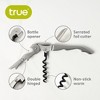 True TrueTap Double Hinged Waiter’s Corkscrew, Stainless Steel Wine Key Bottle Opener with Foil Cutter - 2 of 4