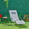Outsunny Zero Gravity Rocking Chair Outdoor Chaise Lounge Chair Recliner Rocker with Detachable Pillow & Durable Weather-Fighting Fabric - 2 of 4