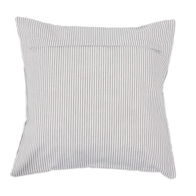 Gray and White Cotton Euro Pillow Covers Set of 4