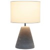 Creekwood Home Organic Modern Tapered Concrete Table Lamp White Shade - 2 of 4