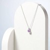 Round Cut Birthstone Pendant Necklace 18 Stone is set in a 4-prong setting on 18" cable chain with spring ring clasp - 3 of 4