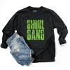 Ghoul Gang Block Distressed - Women's Garment Dyed Long Sleeve Graphic T-Shirt - 2 of 4