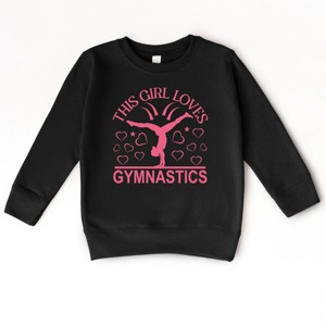 The Juniper Shop This Girl Loves Gymnastics Toddler Sweatshirt - 1 of 4