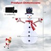 Costway 6ft Lighted Pop-Up Christmas Snowman with  Hat and Scarf 180 Pre-Lit LED Lights - 3 of 4