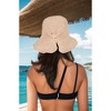 Anna-Kaci Crochet Raffia Sun Hat with Wide Brim and Bow Detail Foldable Summer Beach Hat for Stylish Sun Protection - 3 of 4