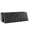 FURNIinspire Ottomans And Benches Modern 43 Inch Living Room Foldable Ottoman Storage Bench Entryway Foot Stool, Black, 15"*43"*15" - 2 of 4
