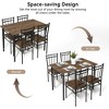Dyonery Rectangular Dining Table Set for 4,5-Piece Kitchen Table and 4 Chairs,Dining Room Table Set,Space-Saving Kitchen Table Set for Small Space - 4 of 4