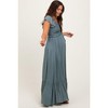 PinkBlush Sage Smocked Top Woven Maternity Maxi Dress - 3 of 4