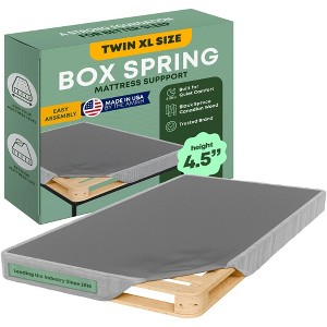 Continental Sleep, 4.5-Inch Low Profile Mattress Foundation, Strong Wood Structure, Easy Simple Assembly Box Spring. - 1 of 4