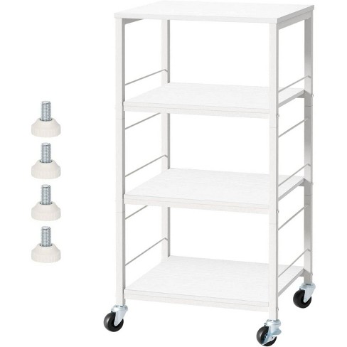 Nex 4 Tier Organizer Cart On Casters With Fixed Rack White : Target