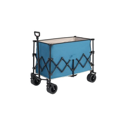 SKRAN 220lbs Load-Bearing,Collapsible Foldable Beach Wagon Carts, Heavy Duty 300L with Big All-Terrain Beach Wheels & Drink Holders