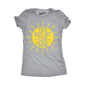 Womens You Are My Sunshine T Shirt Funny Summer Tee Cute Adorable Graphic Tee - Crazy Dog Women's T Shirt - 1 of 4