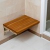 HomeRoots 17" Premium Wall Mount Teak Shower Bench - 2 of 4