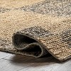 Nuloom Michaela Checkered 8x10 Jute Indoor Area Rug for Dining Room Rug Neutral Rug Living Room Rug Kitchen, Natural/Grey - 4 of 4