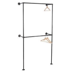 Wall Mounted Double Hung Clothing Rack - 1 of 4