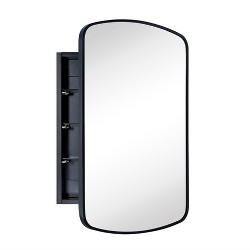 TEHOME Arched Recessed and Surface Mount Metal Framed Bathroom Medicine Cabinet with Mirror - image 1 of 4