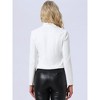 Allegra K Women's Vintage Double-Breasted Motorcycle Zip-Up Steampunk Jacket - 3 of 4