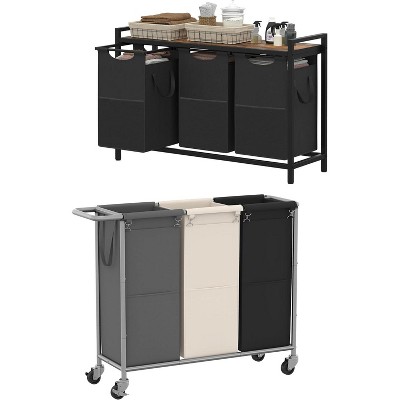 Separator Hamper with Heavy Duty Rolling Wheels