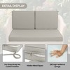 PAGED Outdoor Loveseat Cushion Set,48x24x4.5 inch,Waterproof Deep Seat Cushions for Patio Furniture,Double Seat (1 seat+2 back cushions) - 4 of 4