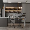HDZNVF Bar Stools Upholstered Counter Height Barstools Set of 2 Modern PU Leather Dining Chairs with Footrest - 4 of 4