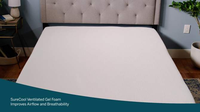 Lucid Essence 8" SureCool Gel Memory Foam Mattress with Antimicrobial Technology, 2 of 11, play video