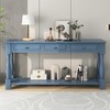 XINGHANZHENXUAN Console Table with 3 Drawers & Shelf, Solid Wood Entryway Table for Hallway & Living Room - 3 of 4
