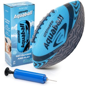 Activ Life Water Football for Pool, Beach, Lake, Waterproof Pool Toys for Kids aged 8-12, Double Lacing for Easy Grip - Blue - 1 of 4