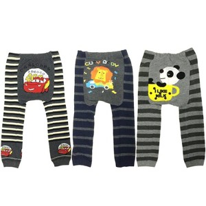 Wrapables Baby and Toddler Animal Leggings (Set of 3), 6 to 12 months, Racing - 1 of 4
