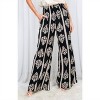 Women's Geo Print Luxe Boho Wide Leg Pants - Vine & Love - 2 of 2