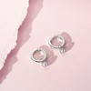 Girl's CZ Birthstone Heart Screw Back Sterling Silver Earrings - In Season Jewelry - 4 of 4