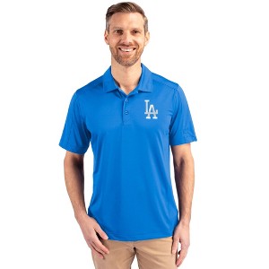Los Angeles Dodgers Cutter & Buck Prospect Eco Textured Stretch Recycled Mens Short Sleeve Polo - 1 of 1