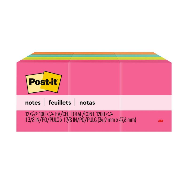 Post-it 12pk Sticky Notes 1.5&#34;x2&#34; Poptimistic Collection, 4 of 13