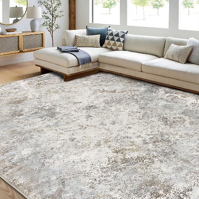 DOMETOUR Area Rug 5x7 FT, Modern Abstract Rug,Machine Washable for Living Room Rugs