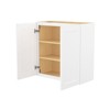 HOMLUX Easy-DIY 12 in D in Shaker White Ready to Assemble Wall Kitchen Cabinet 2 Doors-2 Shelves - 2 of 4