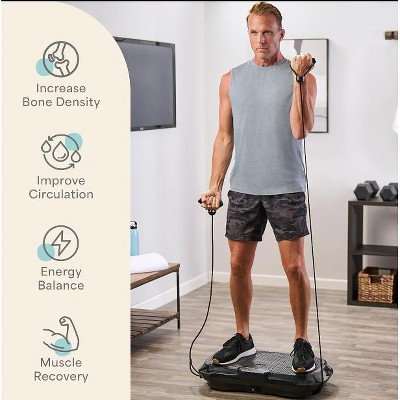 LLHZSY Vibration Platform & Resistance Band Workout Bundle