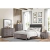 Vynxaria 1pc 2-Drawer Nightstand (Bed Side Table), Brownish Gray Finish, Melamine Laminate, Premium Wood/Engineered Wood, Black Nickel Pulls - 4 of 4