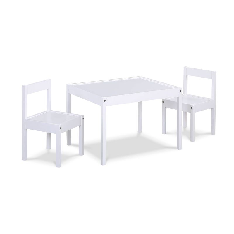 Olive &#38; Opie Della Solid Wood Kids&#39; Table and Chair Set - White - 3pc, 2 of 8