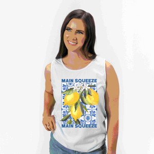 Simply Sage Market Main Squeeze Lemons Garment Dyed Tank - 1 of 3