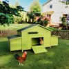 Gulches Green Wooden Chicken Coop Outdoor Hen House with 2 Free-Range Doors 2 Nesting Boxes Perch Waterproof 1 Piece 11 Sq Ft - 3 of 4