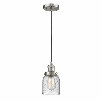 Bell - 1 Light Cord Hung Mini Pendant In Industrial Style-10 Inches Tall and 5 Inches Wide