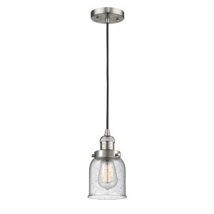 Bell - 1 Light Cord Hung Mini Pendant In Industrial Style-10 Inches Tall and 5 Inches Wide - 1 of 1