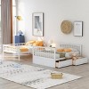 Streamdale Full over Full Bunk Bed with Drawers, Convertible Beds, White - 3 of 4
