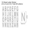 Unique Bargains Office Home Warehouse Self-Adhesive Letter Stickers 15 Sheet - 2 of 4