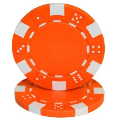 Slickblue 25-Count Striped Dice 11.5g Poker Chips, Clay Composite, Great for Game Nights & Counting Tools, Color Options