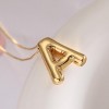 14K Gold Plated Initial Necklace for Women & Teens, Trendy Bubble Letter Pendant, Dainty Gold Jewelry Gift for Her, Birthday Present for Sister - 2 of 4