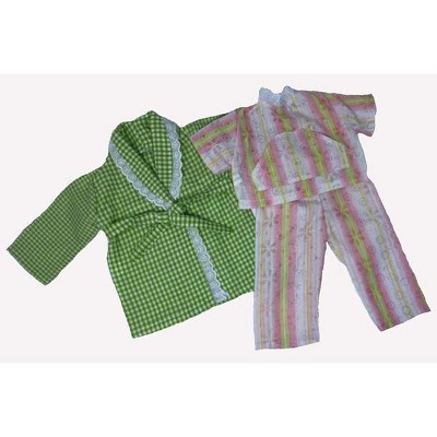 Doll Clothes Superstore Glitz Pajamas With Bathrobe For 18 Inch Dolls