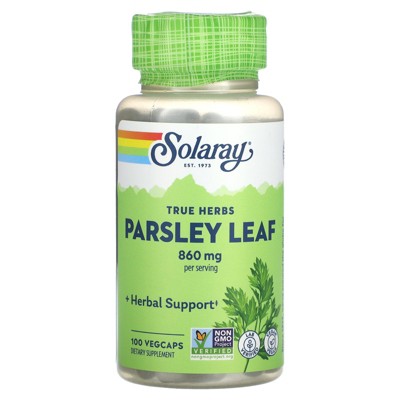 Solaray True Herbs, Parsley Leaf, 100 VegCaps (430 mg per Capsule)