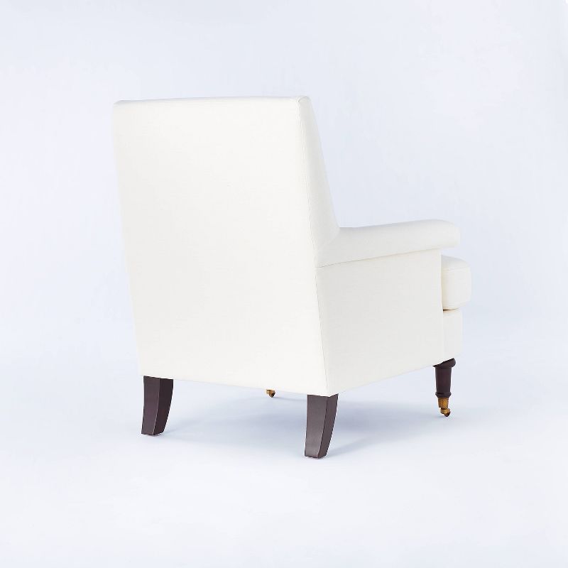 Mercer Rolled Upholstered Arm Chair with Casters Cream - Threshold&#8482; designed with Studio McGee, 4 of 10