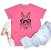 Simply Sage Market Women's Bunny Face With Bowtie Short Sleeve Garment Dyed Tee - 3 of 3
