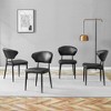CAVINAS 18.3" Upholstery Dining Chairs,Set of 4,Modern PU Chairs with Upholstered Backrest and Metal Legs,Dining Furniture Chair - 2 of 4